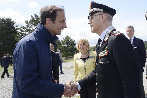 Il governatore Fedriga saluta il Comandante generale dell'Arma dei Carabinieri, Giovanni Nistri